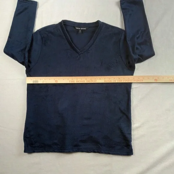 Harve Benard Womens Long Sleeve Sleepwear Top Size 1X/XL Soft Fuzzy Navy NWOT - Picture 7 of 14